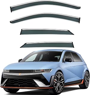 Window Visors rain Guards for Hyundai Ioniq 5 N MK1-NE 2021-2025,Tape-On Side Window Visor deflectors,Window Vent deflectors,Side Window deflectors.