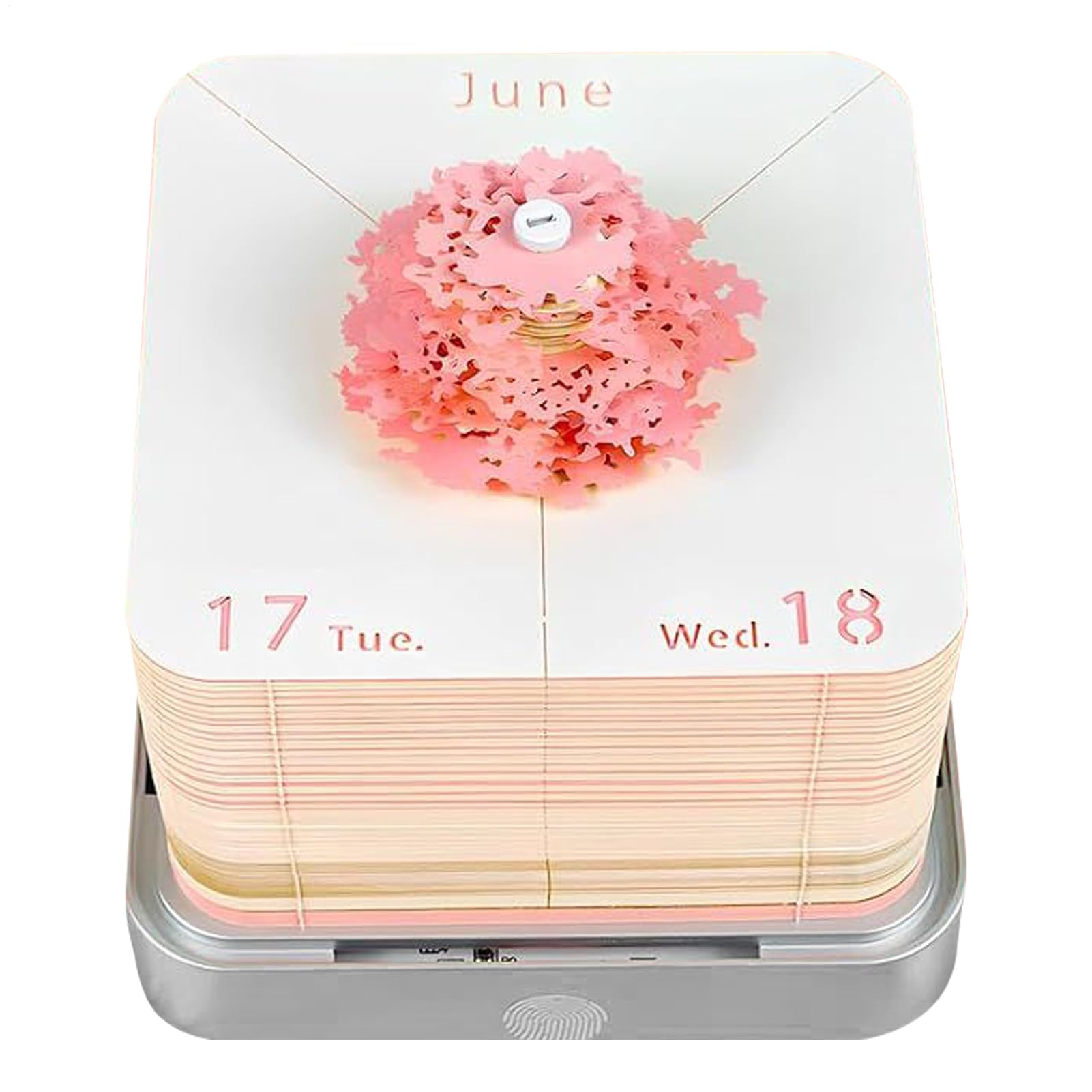 3D Tischkalender 2026-2026 Tischkalender Blumen Papier Kunst Notizblock - Schreibtischaccessoires Und Raumdekoration | Geburtstag Weihnachten Kinder Erwachsene Büro Schule