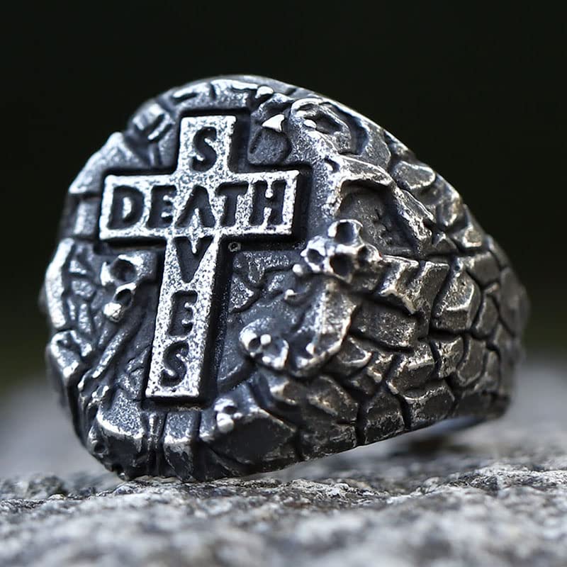 Image of 2023 Skull Ring Cool Evil Death Punk Rock Stainless Steel Rings Aly Style Jewelry
