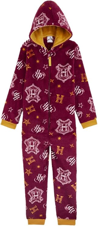 Harry Potter Onesie, Pyjamas for Girls and Boys, Fleece Kids PJs 7-14 ...