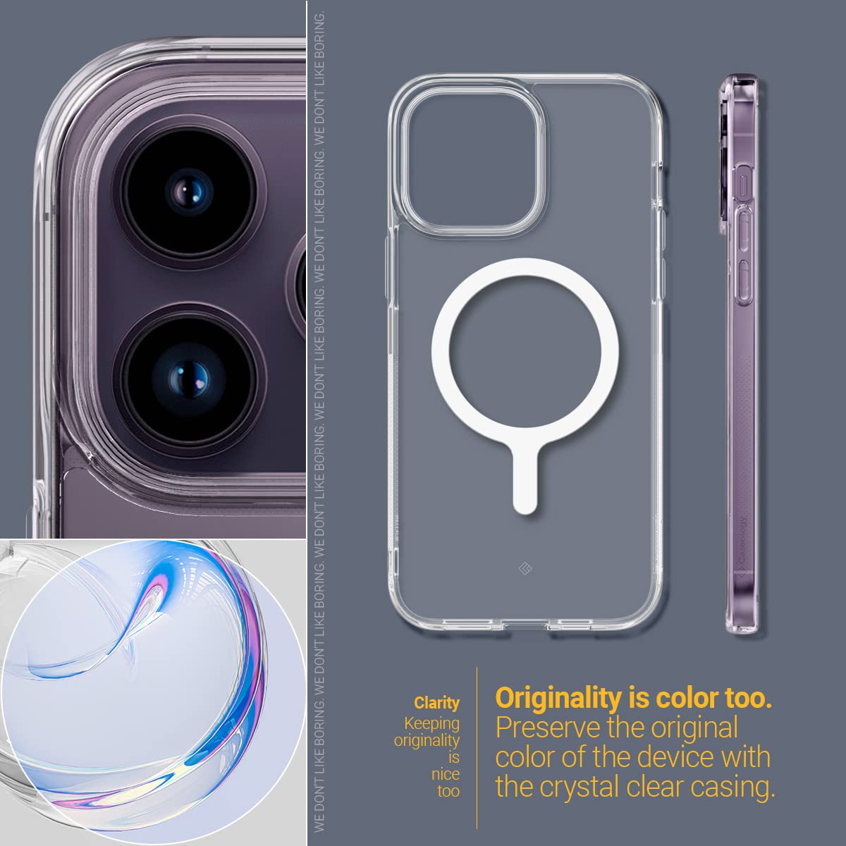 Amazon.co.jp: Caseology iPhone 14 Pro 用 ケース MagSafe対応 クリア