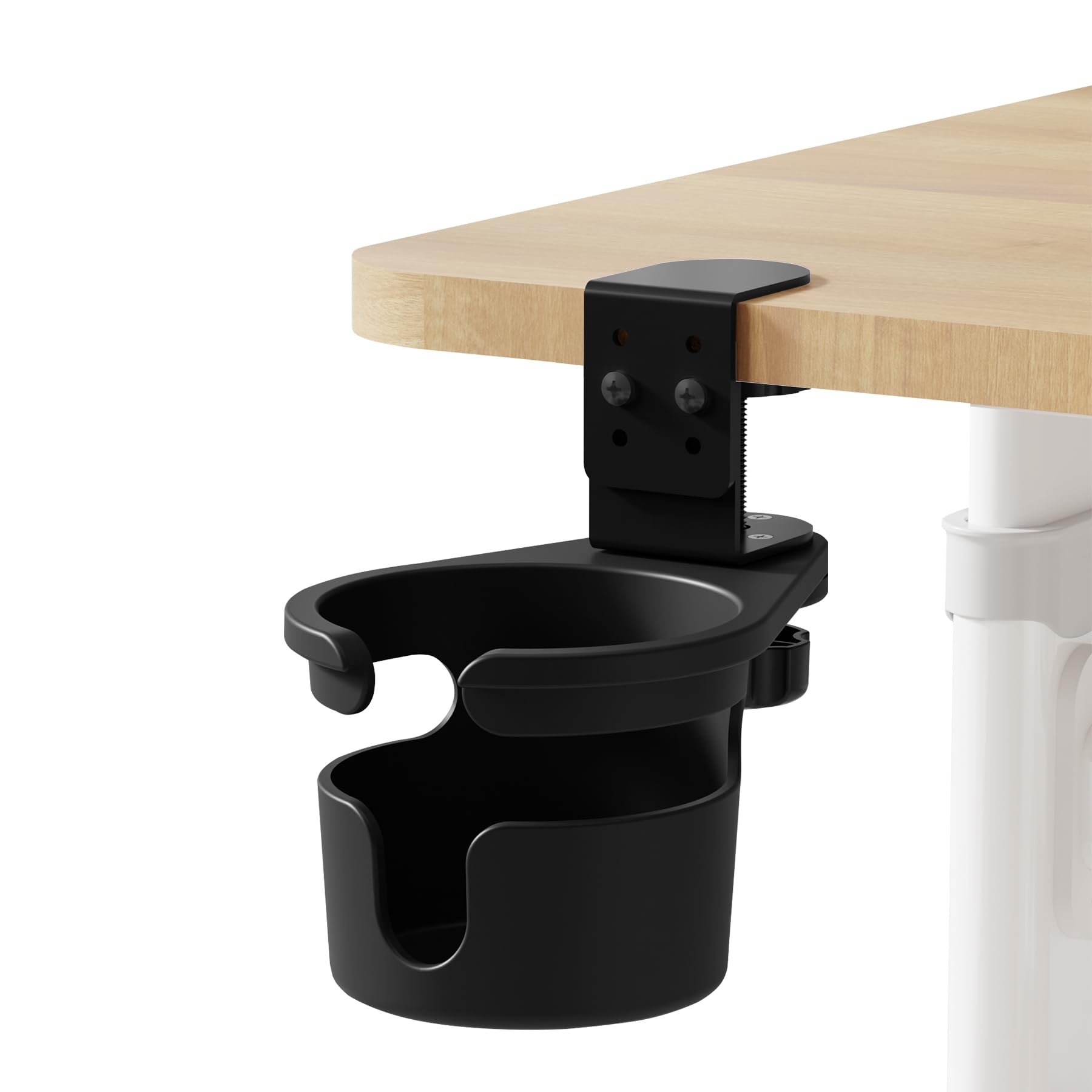 2Pcs Cup Holder Clamp for Desk 360° Rotating | Adjustable Tumbler Water Bottle Drink Holder Stand Fits 0-2.5