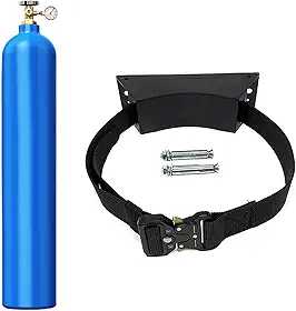 Suporte de cilindro montado na parede para oxigênio, propano, nitrogênio - Suporte ABS ajustável para uso hospitalar e comercial (preto, 1 peça)