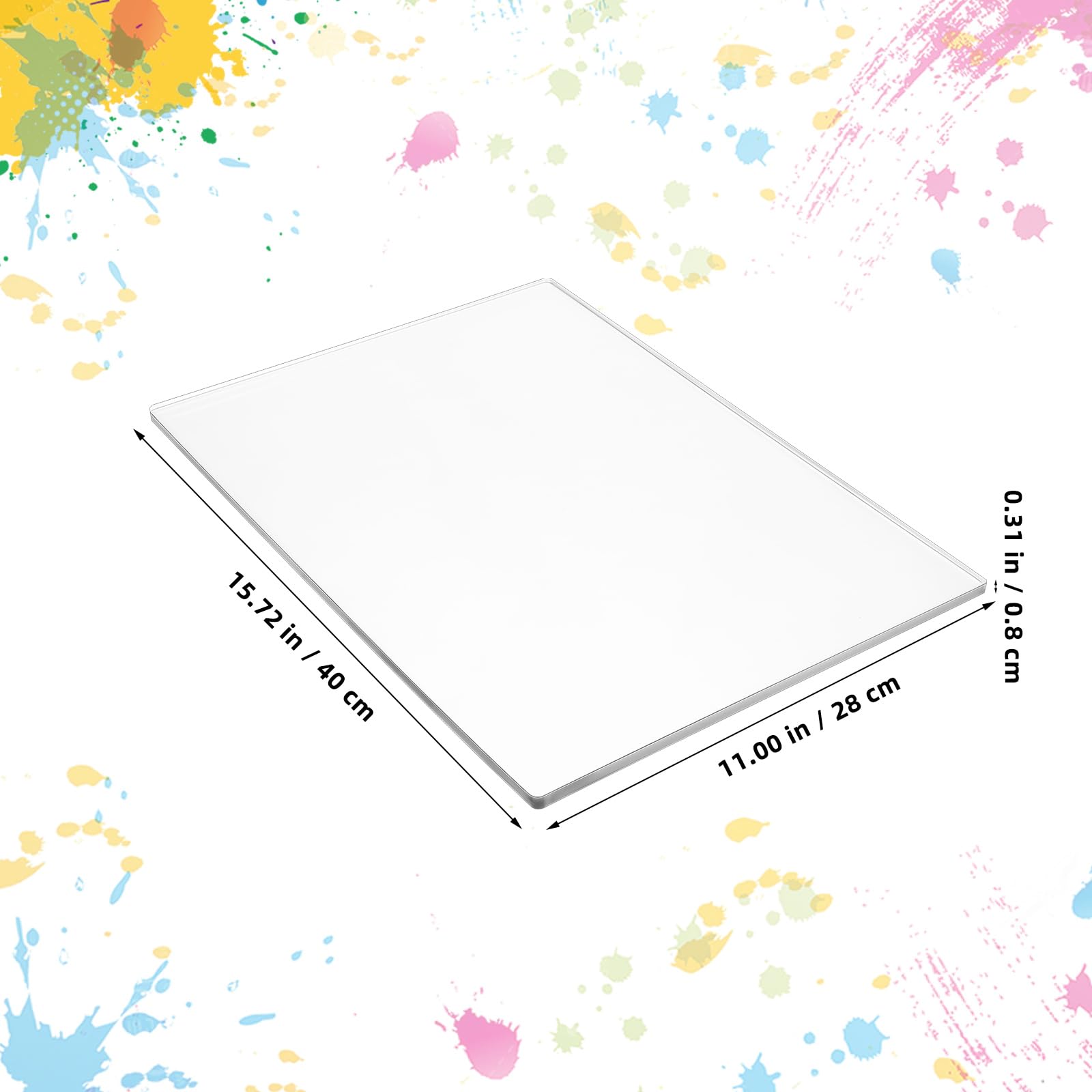 Lastra in Gel A3 per Stampa Artistica e Scrapbooking, Piastra Flessibile Trasparente per attività Creative Fai da Te e Ragazzo Ragazza