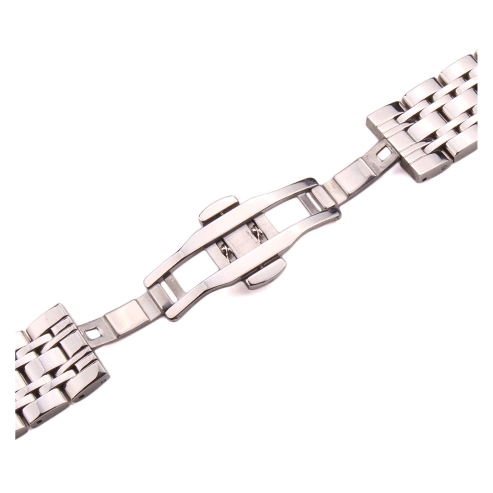 Bransoletka ze stali nierdzewnej do zegarków 20mm 22mm Męska metalowa polerowana bransoletka do zegarka Pasek do zegarków Akcesoria (złoto 22mm)