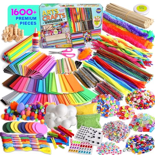 Develope By Play 060D7162 3 Layers Jumbo Arts And Crafts Supplies Warehouse, Biggest Chest Box 17.91Wx12.4L Includes 1600+ Giant Craft Materials Kit For Kids 6-12 Creative Toys Birthday Gift thumb #7