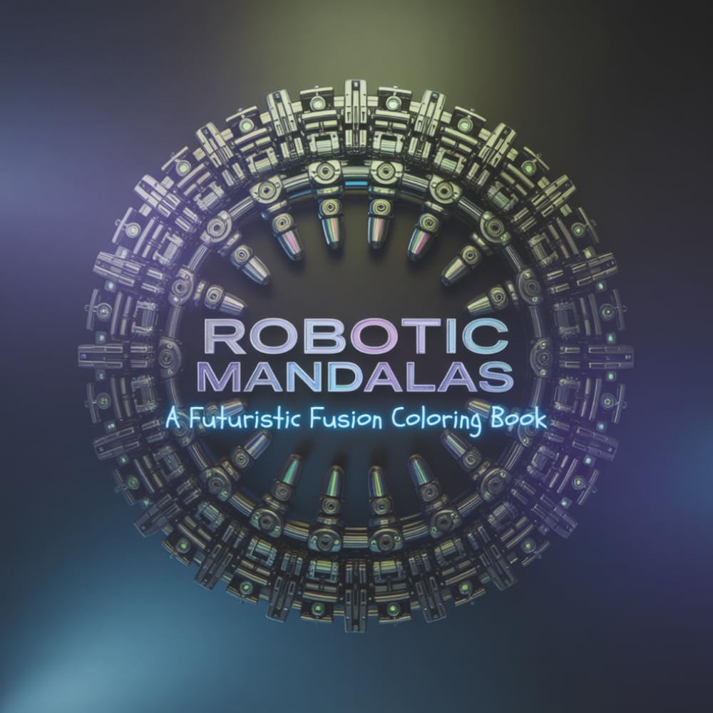 Robotic Mandalas: A Futuristic Fusion Coloring Book for Adults with Intricate Tech-Inspired Mandala Designs for Relaxation, Stress Relief, and Creative Focus