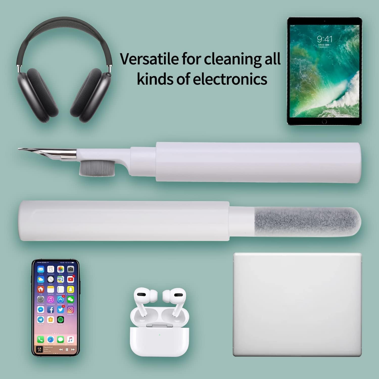 2022 New Bluetooth Clean kit for Bluetooth Headset,Multifunctional Bluetooth Earphone Cleaning Pen Kit for pad, Portable Cleaner Pen for Cleaning The Dust in Earphone, Camera, Mobile Phone,Pad