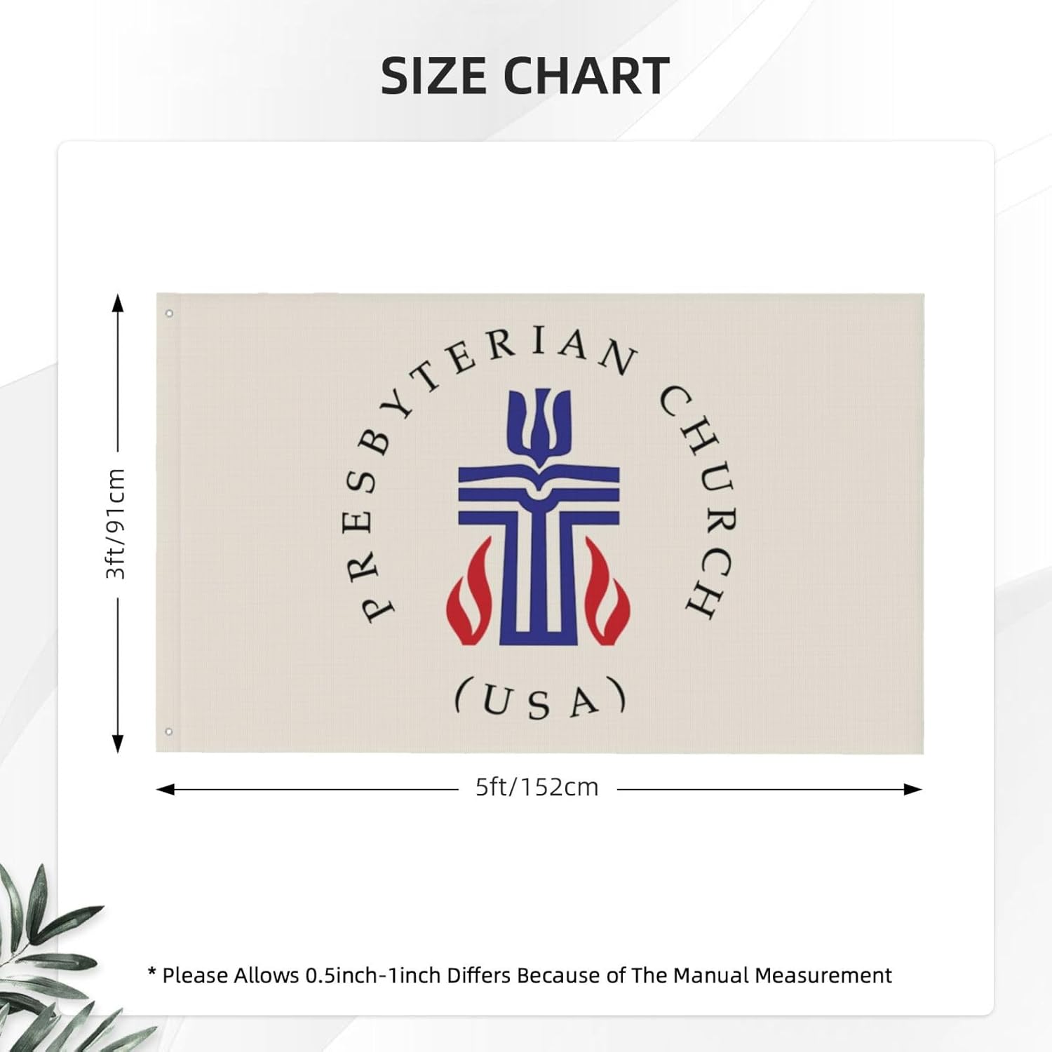 Presbyterian Church Cross Seal Double-Sided 3ply 3x5ft Polyester Flags: Durable, Reusable, And Vibrantly Decorative â€“ Perfect for Indoor and Outdoor Use