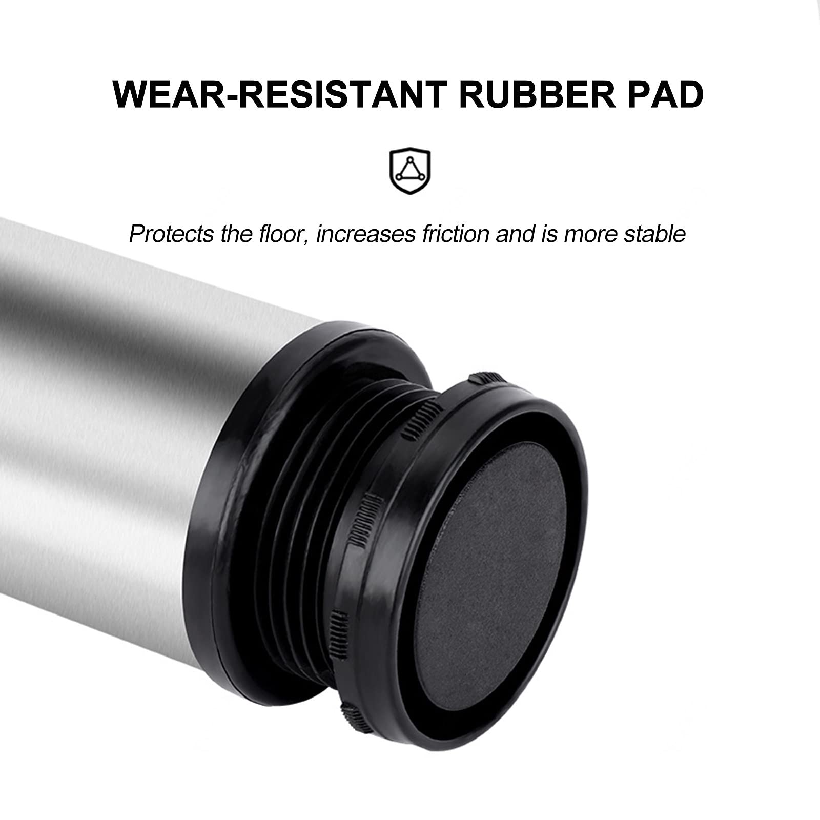 Gambe per mobili Regolabili 8cm 10cm 15cm 20cm 25cm 30cm 35cm 40cm, 4 Pezzi, Gambe per Tavolo in Metallo, Gambe di Ricambio per Divano, Scrivania, Piedini per Mobili per Cucina Bagno,StainlessSteel-5c