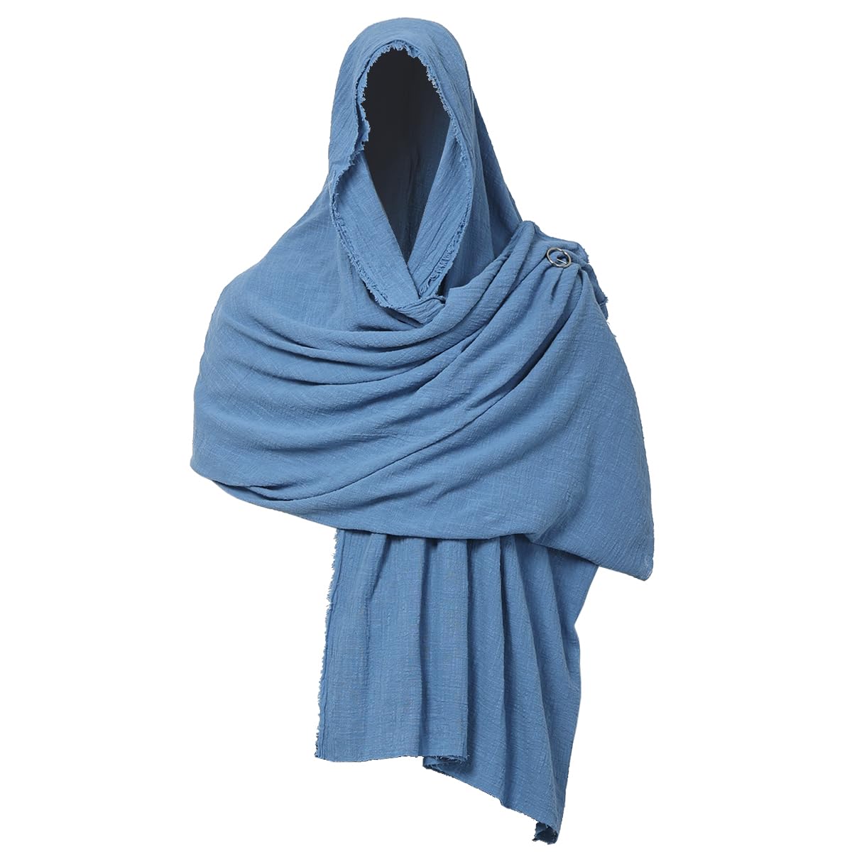 GRACEART Shawl Scarf Hood Sash Cowl Medieval Wizard Mage Costume Wrap Cloak With Brooch Pin — image 1