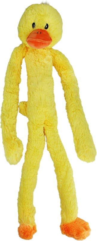 Juguete para perro de peluche de pato amarillo de gran tamaño Swingin Slevin XXL de Multipet's 30 pulgadas