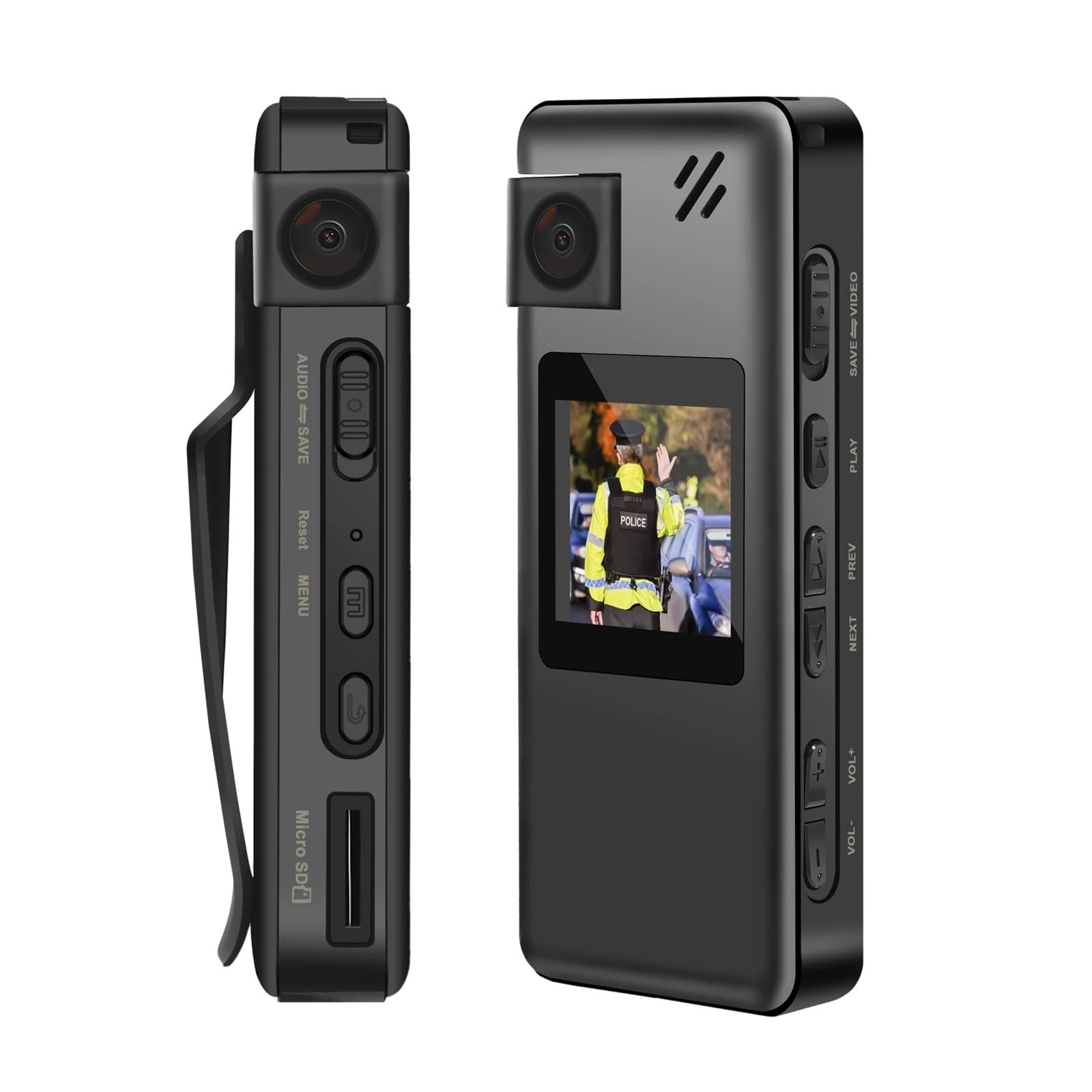 Bodycam, A32 Full 1080P HD Objectif Mini caméra numérique caméscope 130 degrés Grand Angle Vision Nocturne Petit Corps monté caméra Sport DV(with 16GB TF Card)