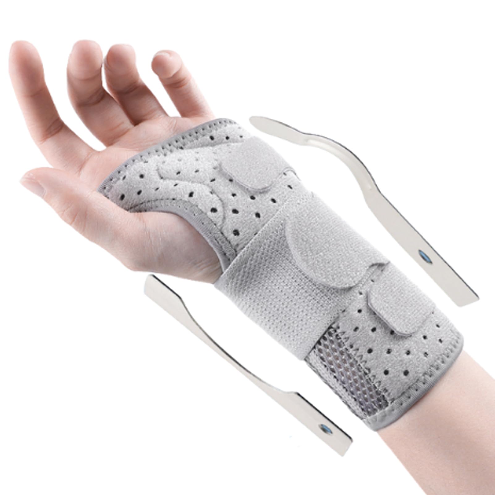 SONGQEEUpgraded Breathable Wrist Support for Carpal Tunnel, Wrist Splint Brace Stabilizer for Arthritis Tendonitis Pain Joint Relief Sprains fracture for Men Women, Hand Support Wrist Strap Guards