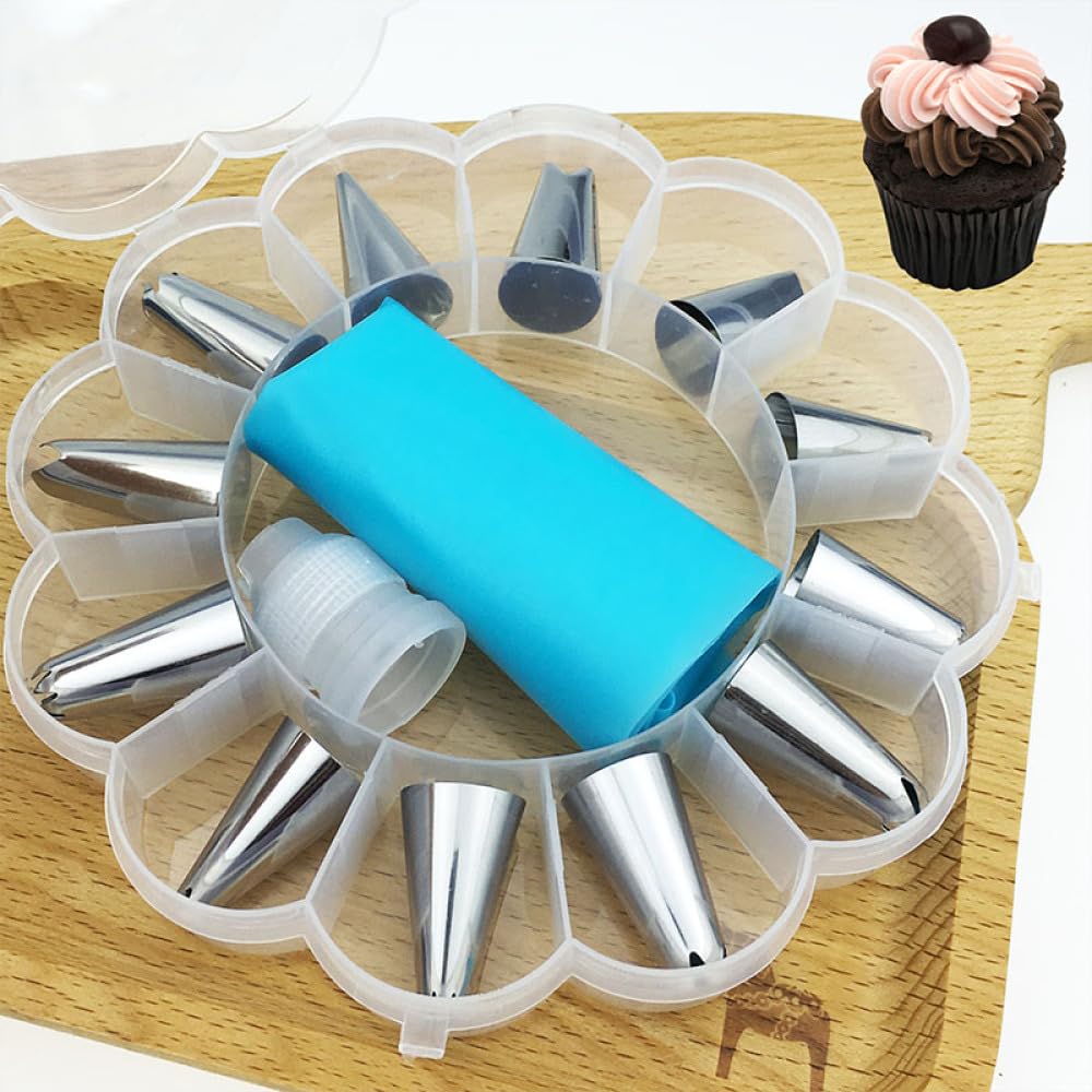 Suministros para hornear, herramientas de decoración de pasteles, boquillas de glaseado de tuberías, suministros para hornear, accesorios de decoración de postres de acero inoxidable, juego