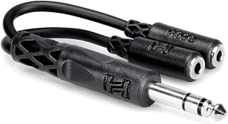 Hosa YMP-234 1/4" TRS to Dual 3.5 mm TRSF Y Cable BLACK