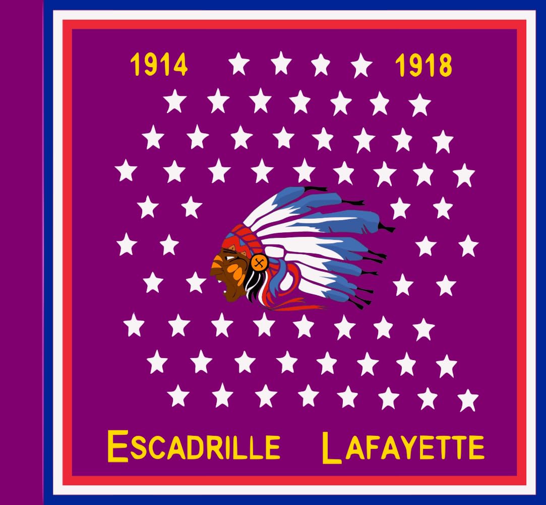 Drapeau Escadrille Lafayette de 1.35m² pour décorer votre salon