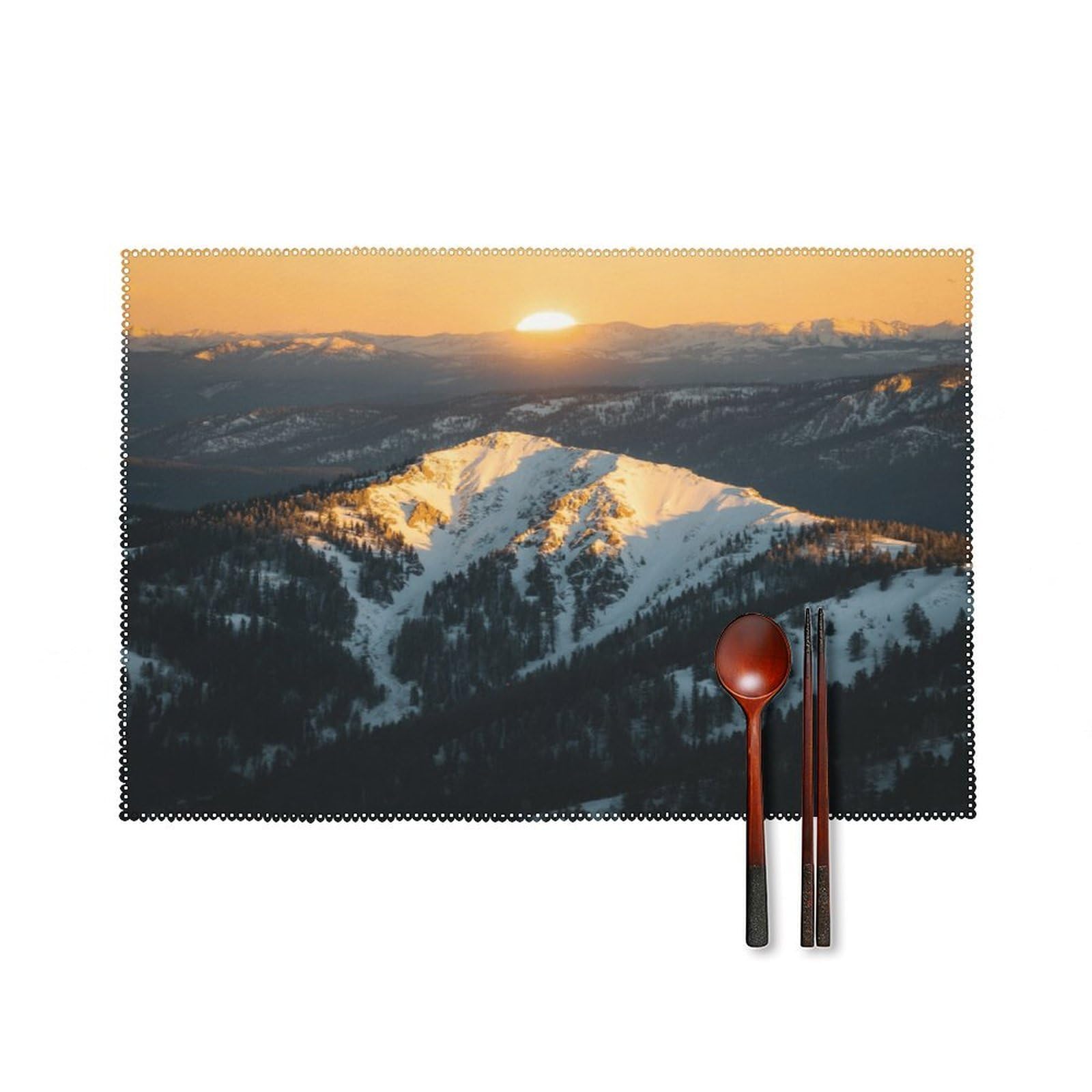 Fodpand Style Rocky Mountains Placemats Set Of 4 Place Mats Table Mats