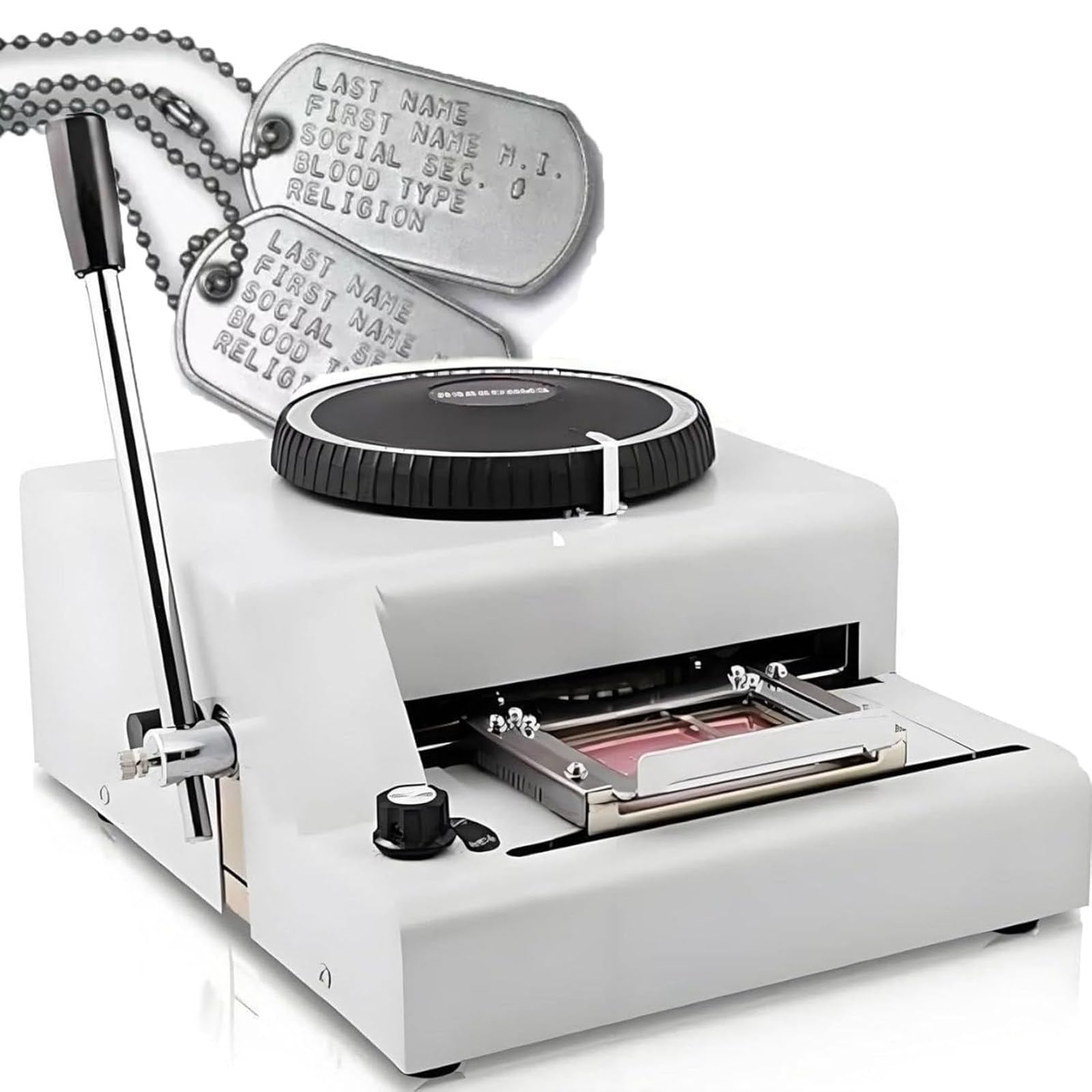 LQQYJSM Compact Pvc Card Embossing Machine, Convex Embosser Manual Character Typing Machine Pvc Card Embossing Machine Used In Making Card, For 85.5mm×55mm Vip Id Card Making