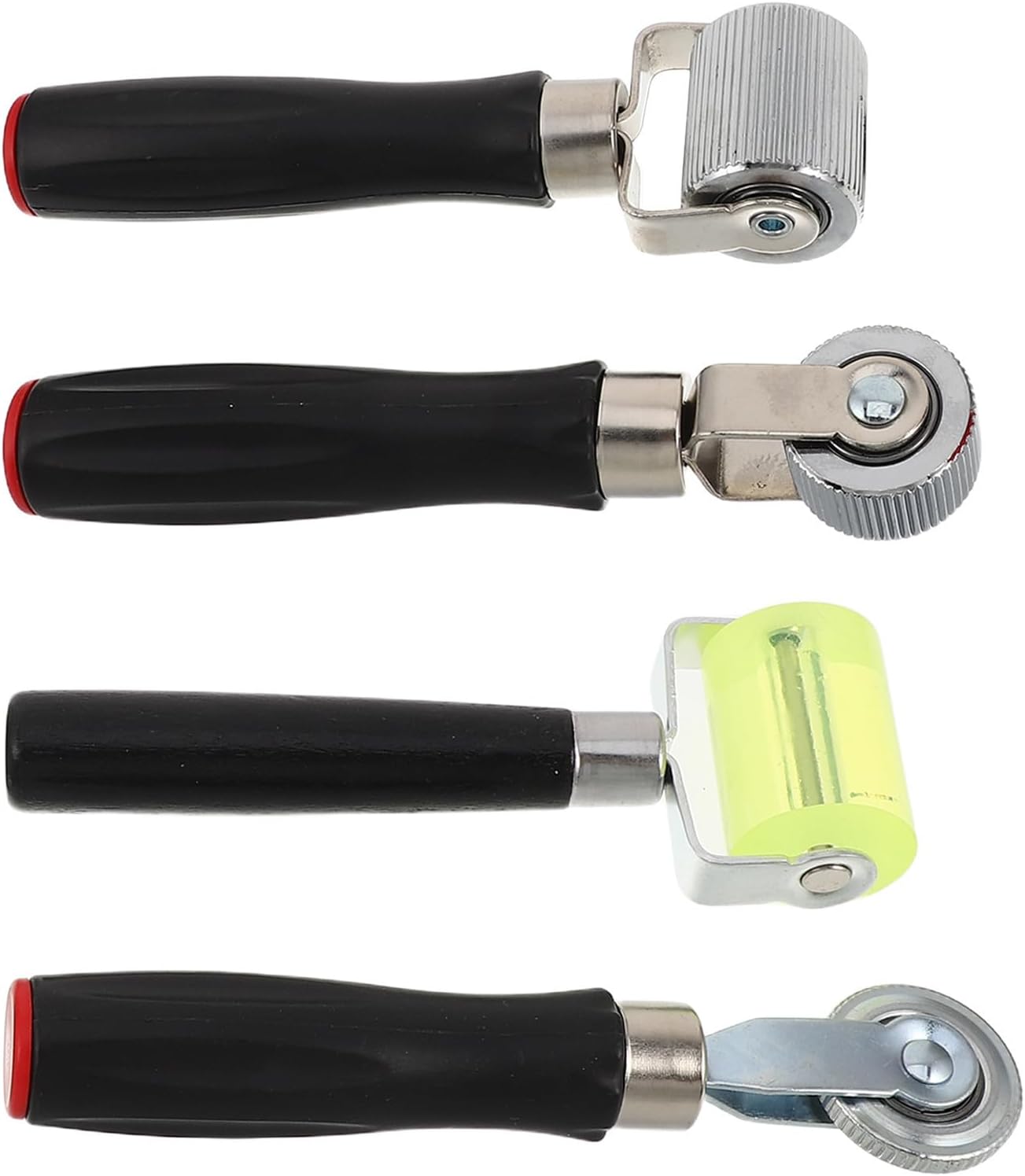 4pcs Sound Deadening Roller Tool Set for Automotive Tire Repair and Heat Insulation Mat Application, Plastic Metal Rubber Construction, Reducing Hand Fatigue for Outdoor Jobs