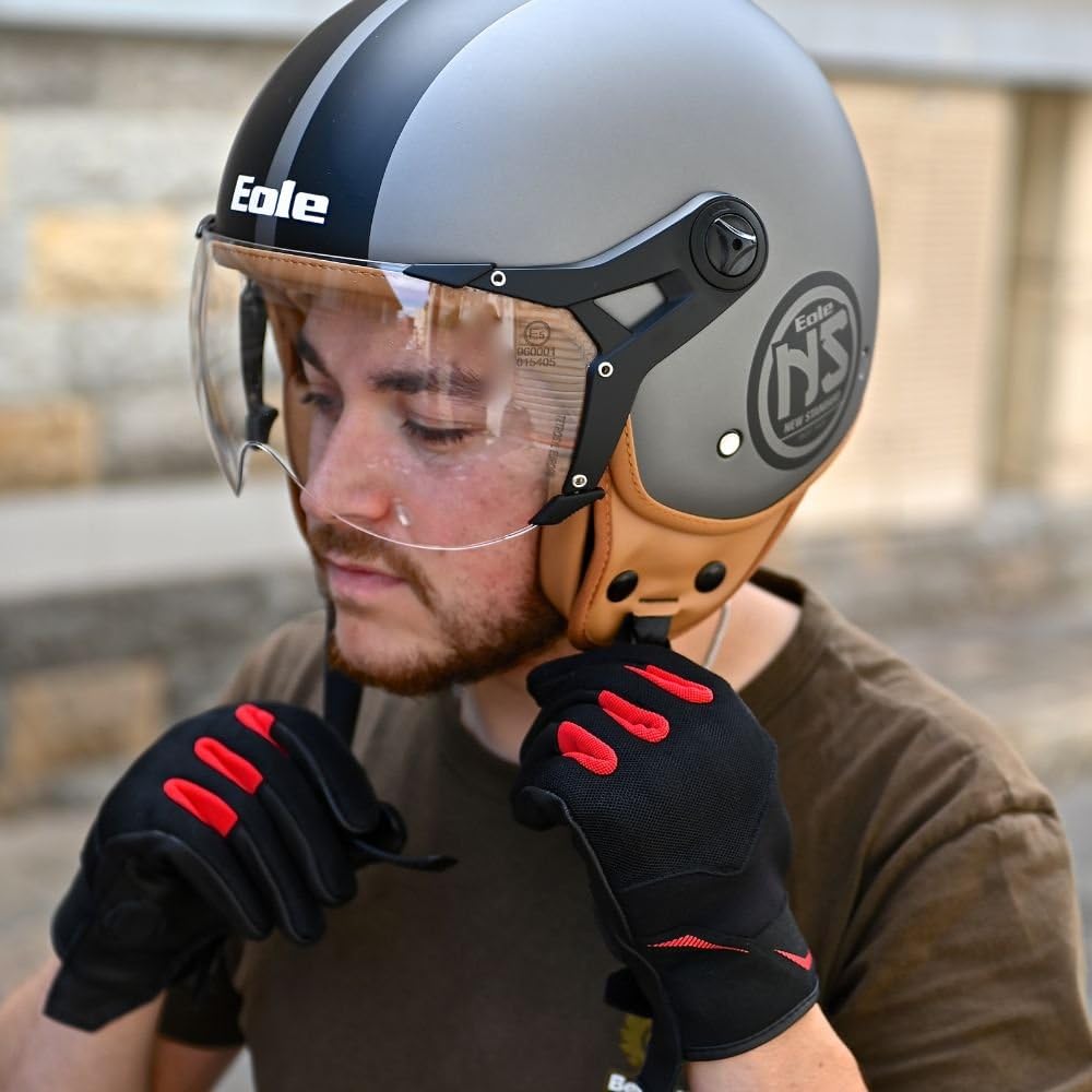 KSK Gants Été VERAO Gants Moto, Scooter Noir et rouge