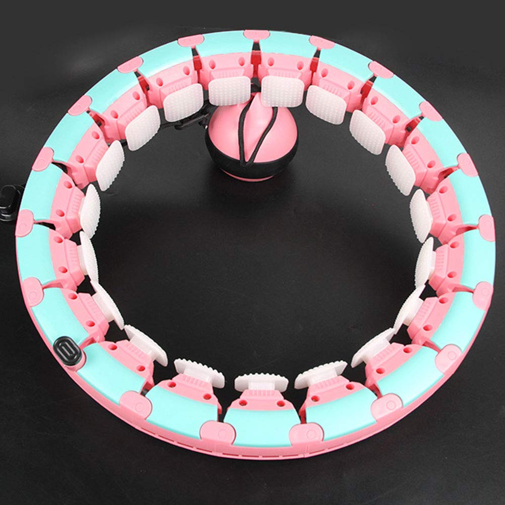 Smart Hula Hoop, non rilascia mai Hula Hoop, i principianti per adulti possono aumentare la bellezza del fitness dell'addome, della perdita peso del fitness massaggio, delle sessioni rimovibili 20/24