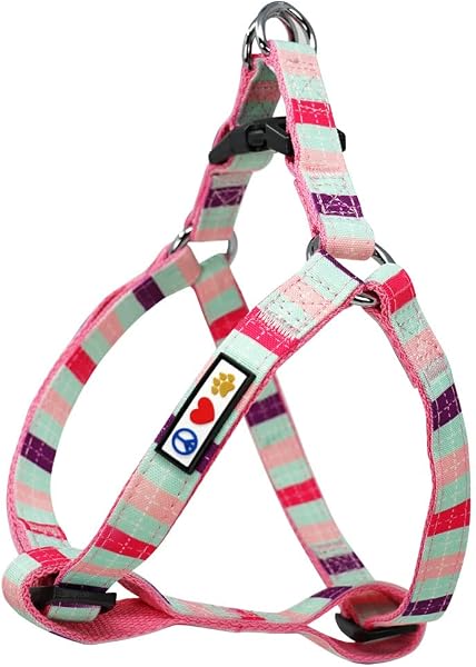 Pawtitas Arnés para Perros pequeños arnés Ajustable antitirones para Perros de Color sólido Ligero Turquesa Rosa/púrpura - 1