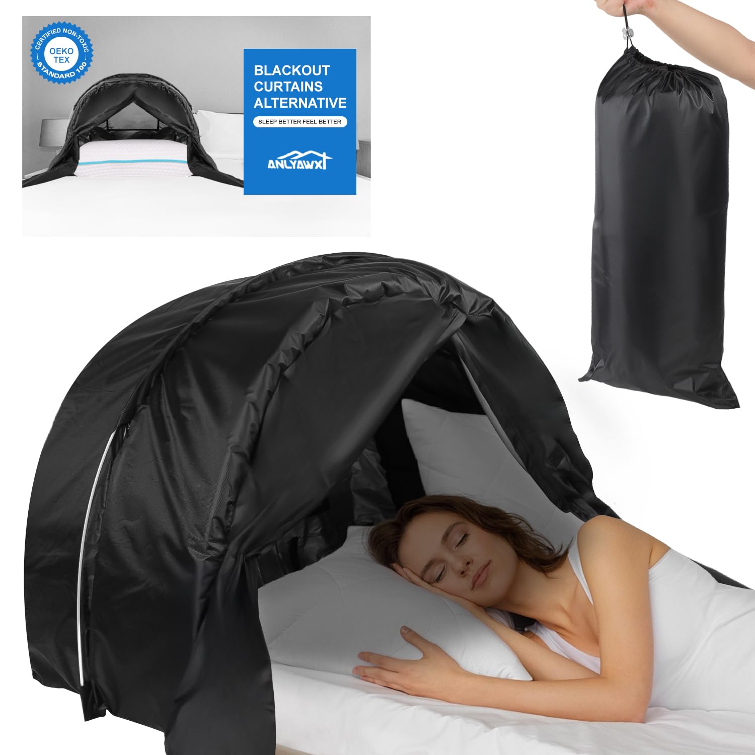 Indoor Blackout Tent with Noise Reduction for Restful Sleep Portable Solution for Light Blocking and Noise Reduction Earplugs and Earmuffs Alternatives Sleep Improvement : Industrial & Scientific