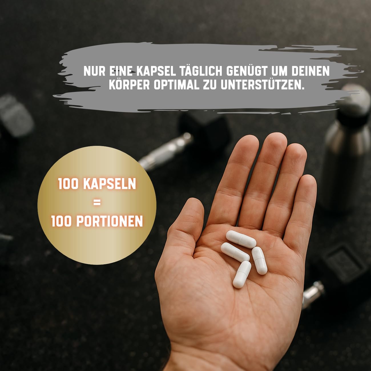 Vitasphere Multivitamin - mit Vitamin C, D, E, B6, B12, Zink & Magnesium - 100 Kapseln für 100 Tage, Nahrungsergänzungsmittel mit Vitaminen & Mineralstoffen - Delicious Supplements - Made in Germany