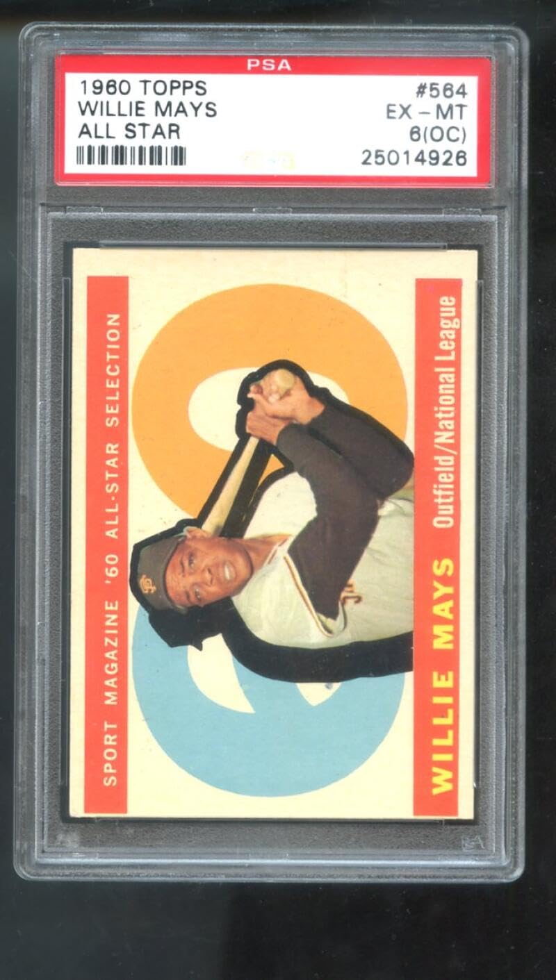 Amazon.com: 1960 Topps #564 Willie Mays All-Star PSA 6 (OC) Graded