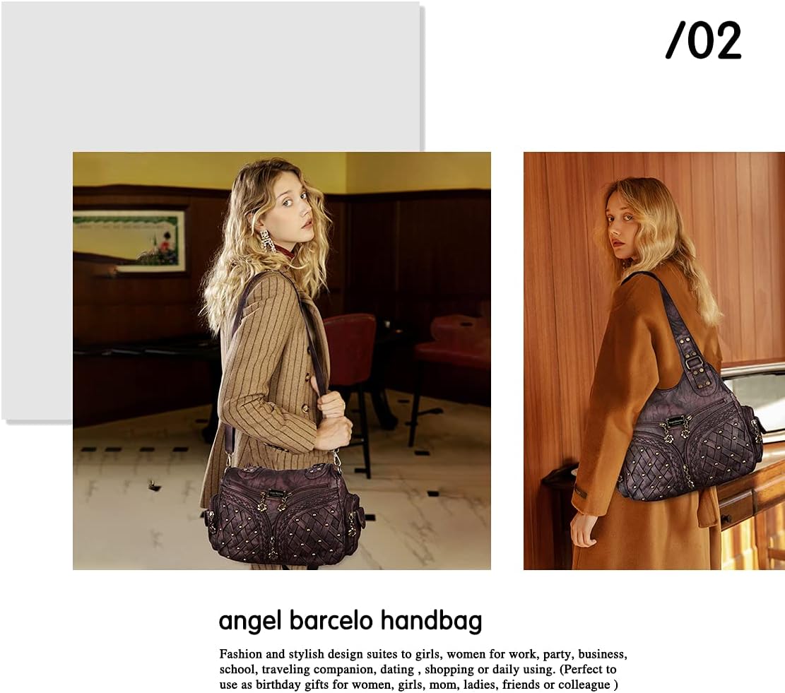 Angel Barcelo Purses for Women Large Shoulder Bag Soft Hobo Bags for Women - Image 7