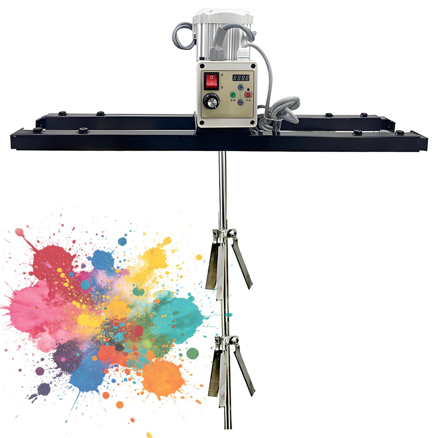 IBC Agitador de pintura eléctrico de 2100 W, velocidad ajustable 200-3000 RPM, barra de extensión de 30-47 pulgadas para bolsas, tambores, pinturas, productos químicos, tintas