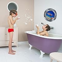 Vista 6 de PLIGREAT 4 calcomanías 3D de pared para ventana de mundo submarino, calcomanías de pared para despegar y pegar, vinilo impermeable extraíble