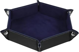 Foldable Dice Storage Tray Box with PU Lint Elegant Design