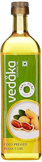 Amazon Brand - Vedaka Cold Pressed Peanut (Groundnut) Oil 1l (Ghani)