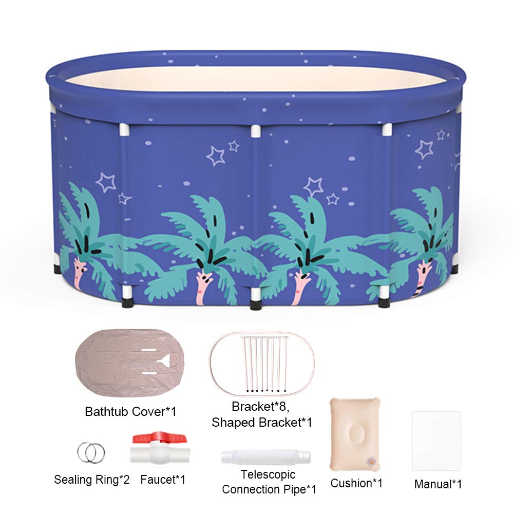 Ruilonghai 100cm Portable NonInflatable Bathtub PVC/SPA Folding Bath