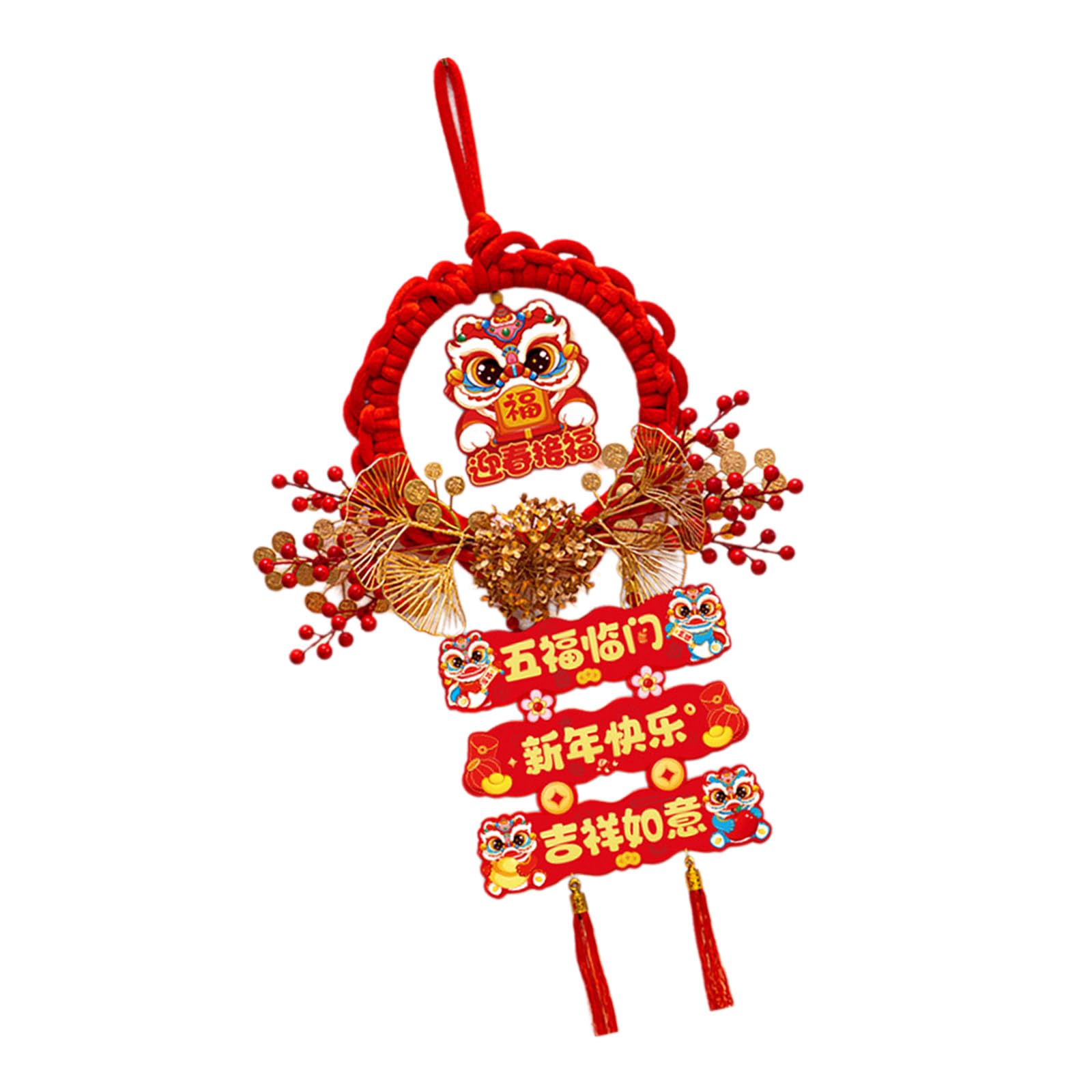 Tsophreniq Beautiful Luck Character Hanging Ornament Elegant Indoors Outdoor 2025 Year of the Snake Hanging Ornament for Holidays Indoors Outdoor Decoration