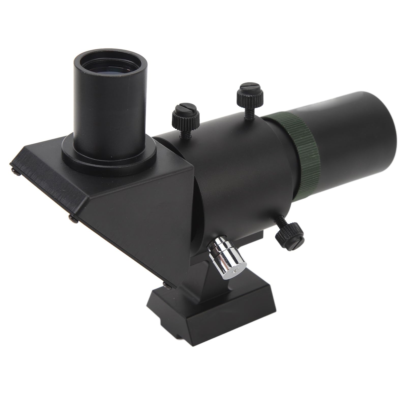 Alcance Buscador 6X30 con Longitud de 120Mm Apertura de 30Mm, Revestimiento de Película Verde, ángulo de Visión de 90 Grados, Soporte de Aluminio para Telescopio Astronómico