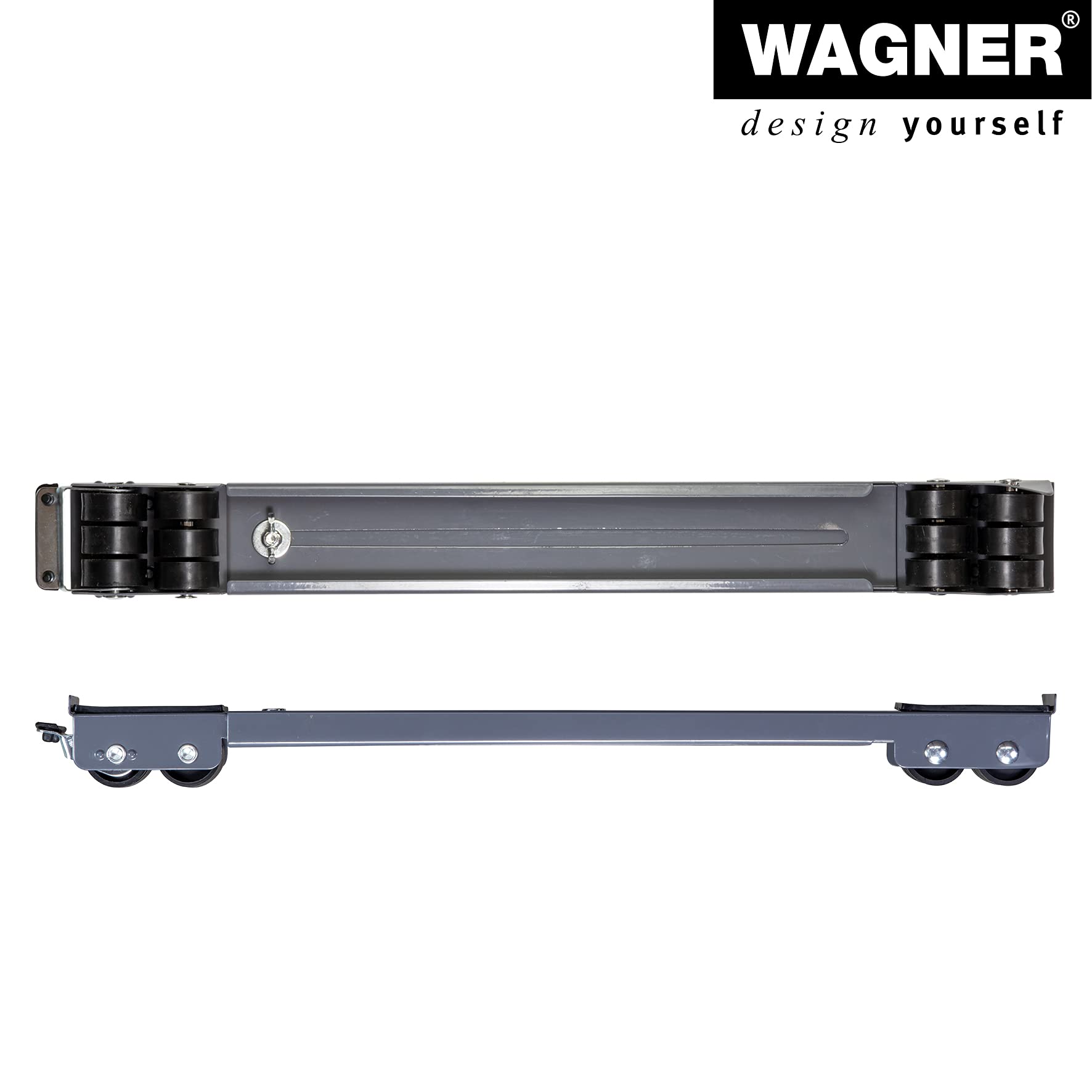 WAGNER Pomoc transportowa MM 1199 I 44-70 cm regulowana powierzchnia ładunkowa – nośność 500 kg – idealna do różnych rozmiarów transportowanych towarów I blokada I bardzo wytrzymała I chroniony