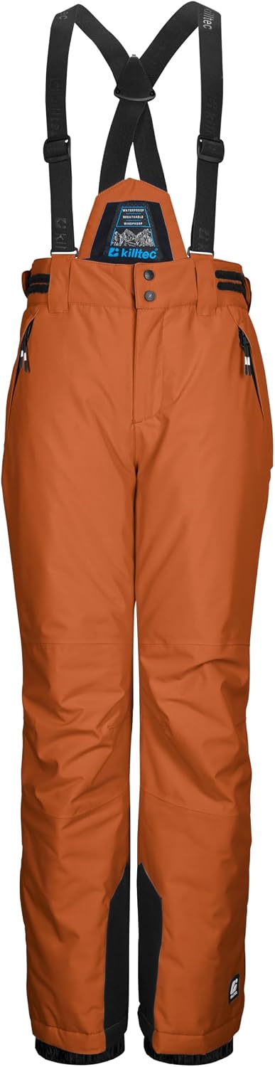 Killtec Pantaloni Da Sci KSW 79 Bys Per Bambini, Con Pettorina Rimovibile, Impermeabili 10.000 Mm, Traspiranti E Protezione Bordi
