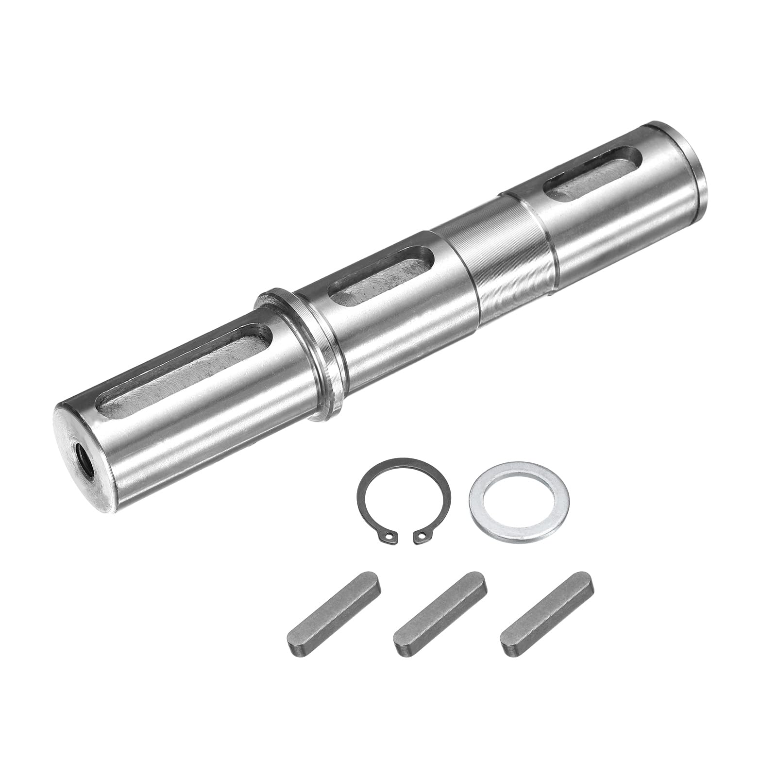 QUARKZMAN Arbre De Sortie Simple, Diamètre 25mm, Longueur 153mm, Arbre De Sortie En Acier Alliage Faible Bruit Avec Joints, Anneau S Et Goupilles D'Angle À Vis Sans Fin NMRV050