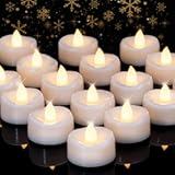 LED Candles&comma; Tea Lights Candles Battery Operated Bulk&comma; 100PCS Long-Lasting 200 Hours Flameless Tealight Candles&comma; Realistic Flickering Wedding Candles for Festival Decor&comma; 1&period;5&apos;&apos; D X 1&period;25&apos;&apos; H