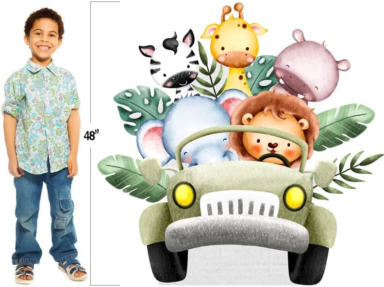 Watercolor Animal Cardboard Cutout, Stand Up, Standup - Car