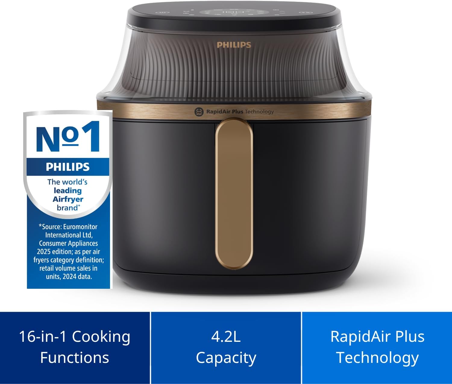 Front view of Philips Airfryer Series 3000