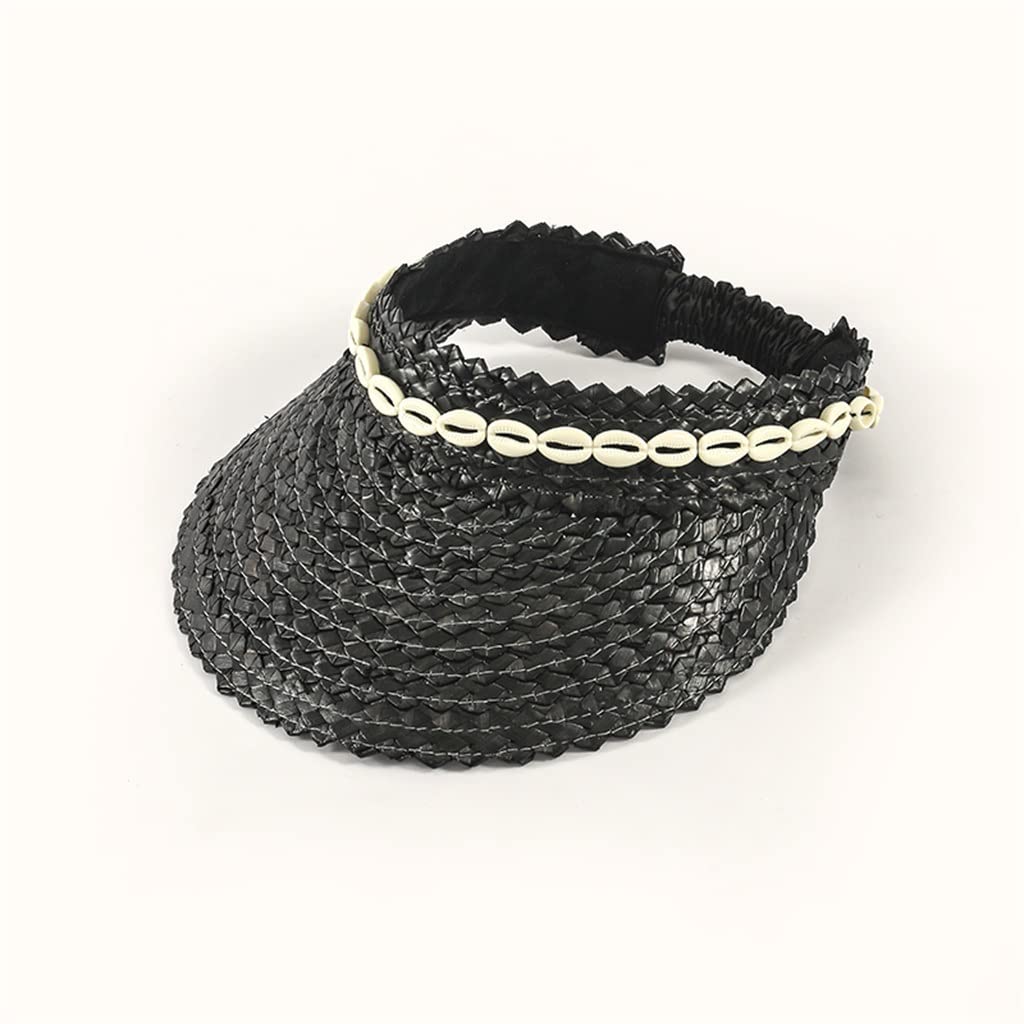 Visiera a Conchiglia per Donna Protezione Solare Parasole Tappo Superiore Vuoto Cappelli Estivi Cappelli da Spiaggia da Donna