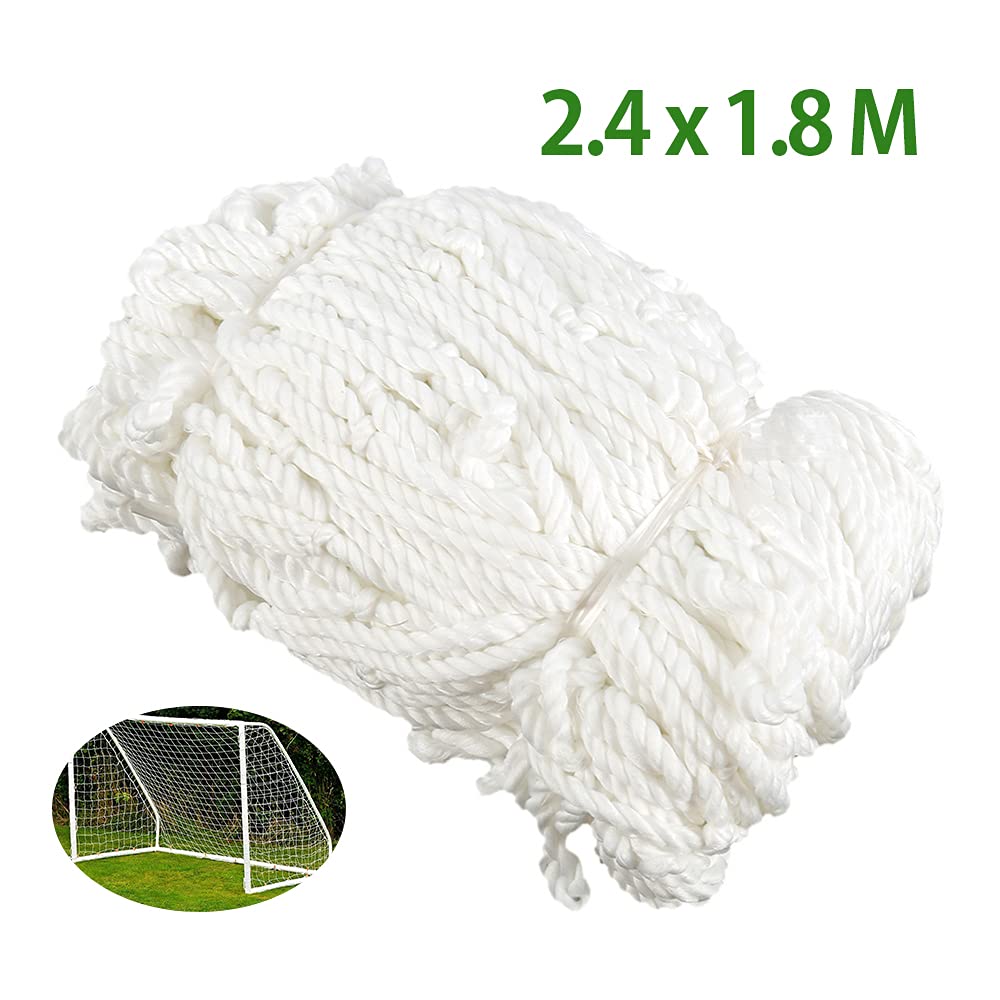 2,4X 1,8X 0,5X 1,2M Filet de But de Football en Polypropylène, Sport Durables, Équipement d'Entraînement du Football Enfant Adulte pour Jardins,Parcs,Plages (B)