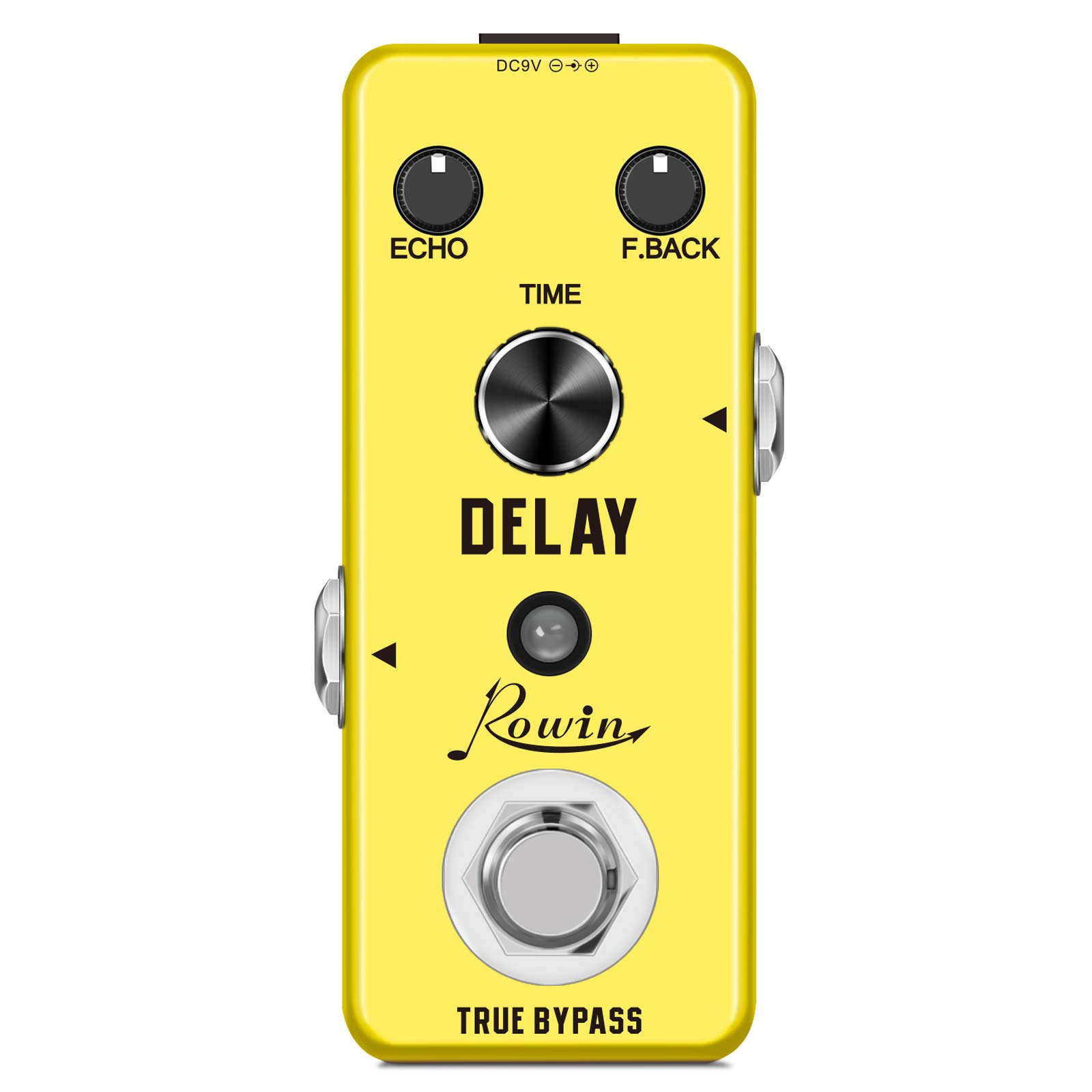 Rowin Guitar Delay Pedal Analog Classicl Delay Effect with True Bypass Switching, Fully Analog Circuit Universal for Guitar