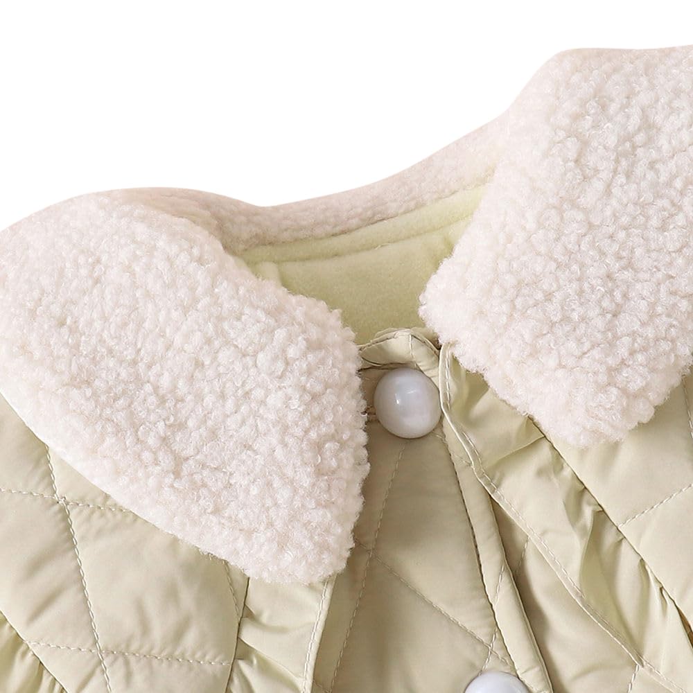Hopscotch Baby Girls Textured Print Full Sleeves Beige Long Coats For Ages (6-9 Months) 1