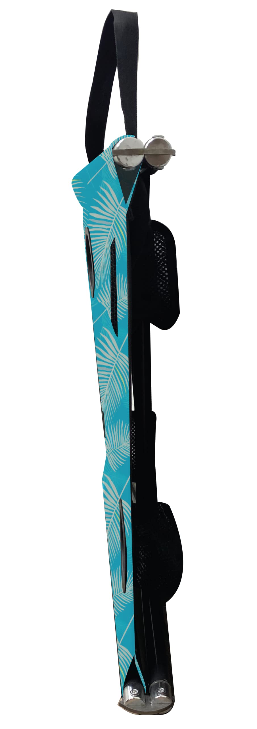 Neso Tavolo da spiaggia portatile con portabicchieri, tasche per cellulare, leggero per picnic e parchi (Aqua Fronds)
