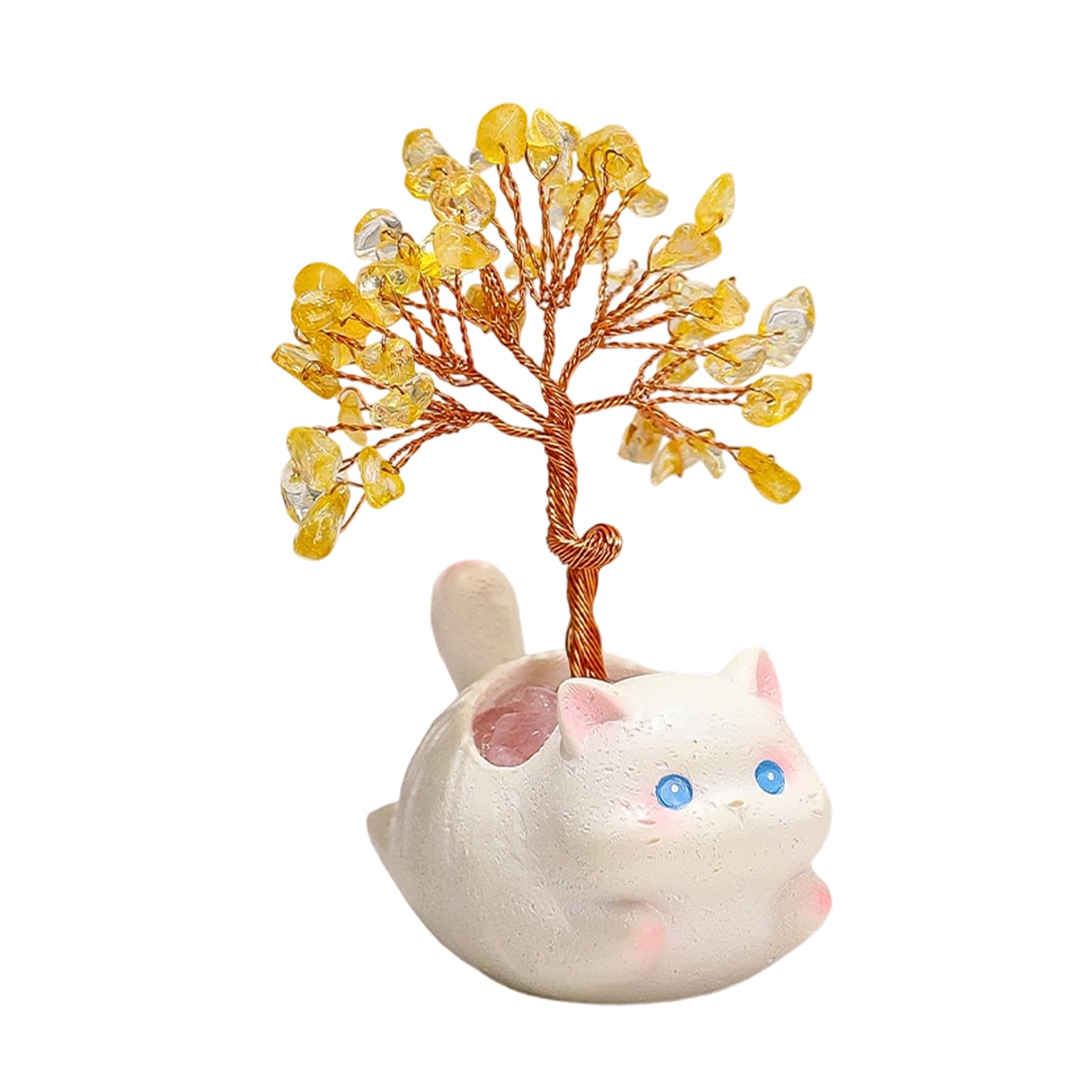 Oxxggkao Crystal Tree with Cartoon Bonsais Quartzs Crystal Money Tree Bonsais Feng Shuis Decors Housewarmings Present Home Decors Feng Shuis Decoration